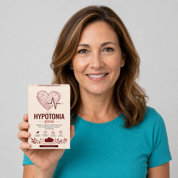Woman holding a Hypotonia product